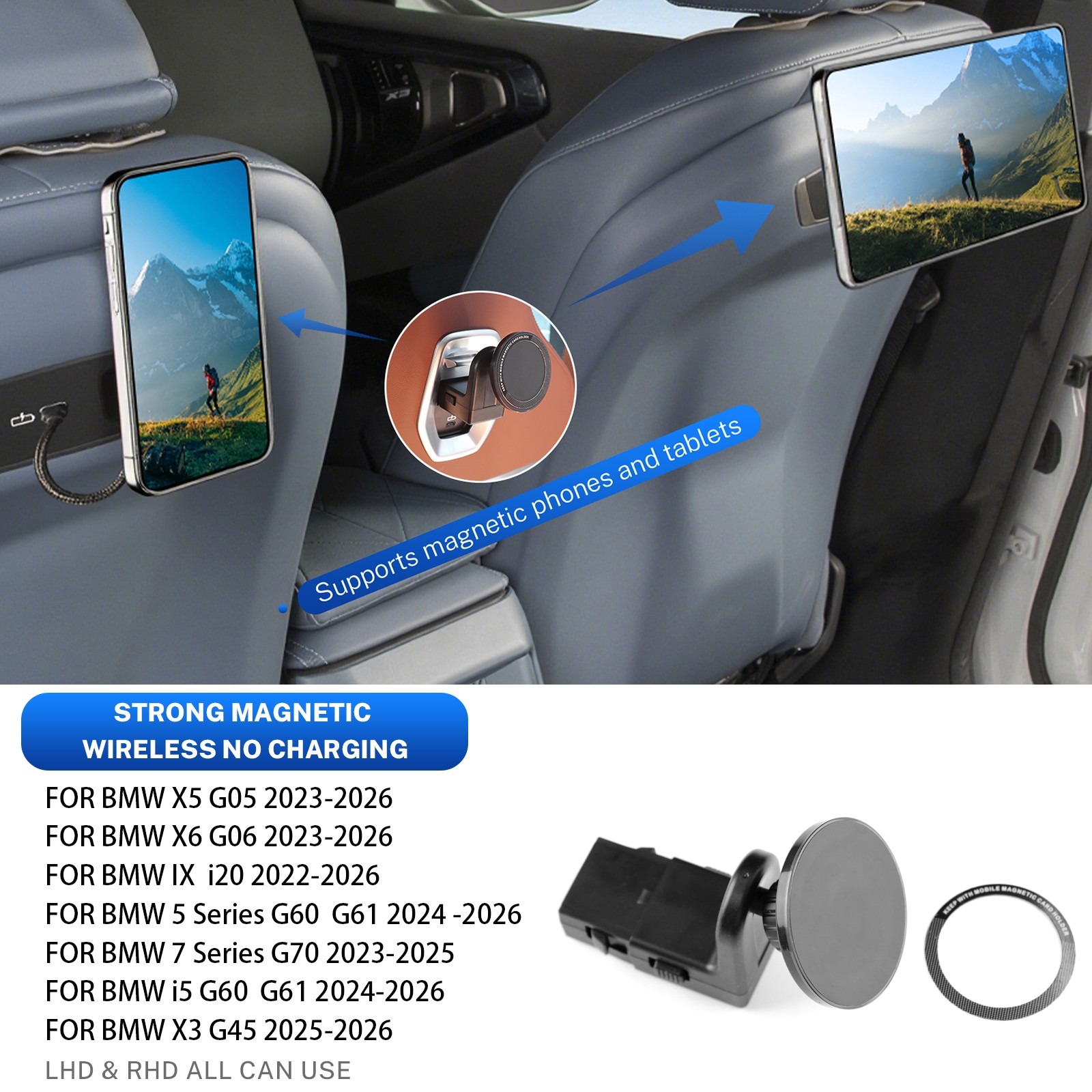 Bmw Accessories Tablet Holder - For BMW Series Car Seat Magnetic