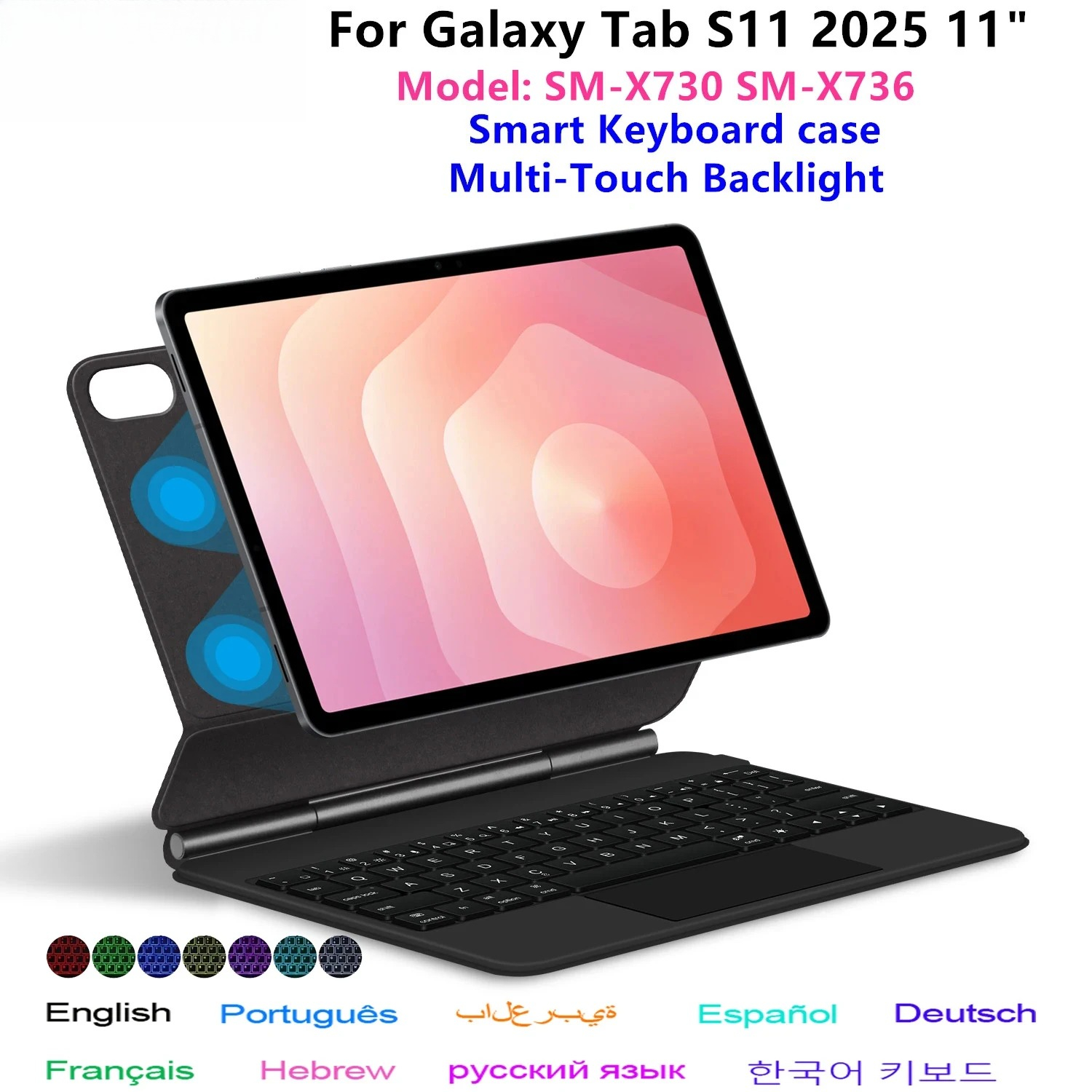Samsung Tablet Keyboard Accessories - TouchPadMagic Keyboard Case For Samsung Galaxy
