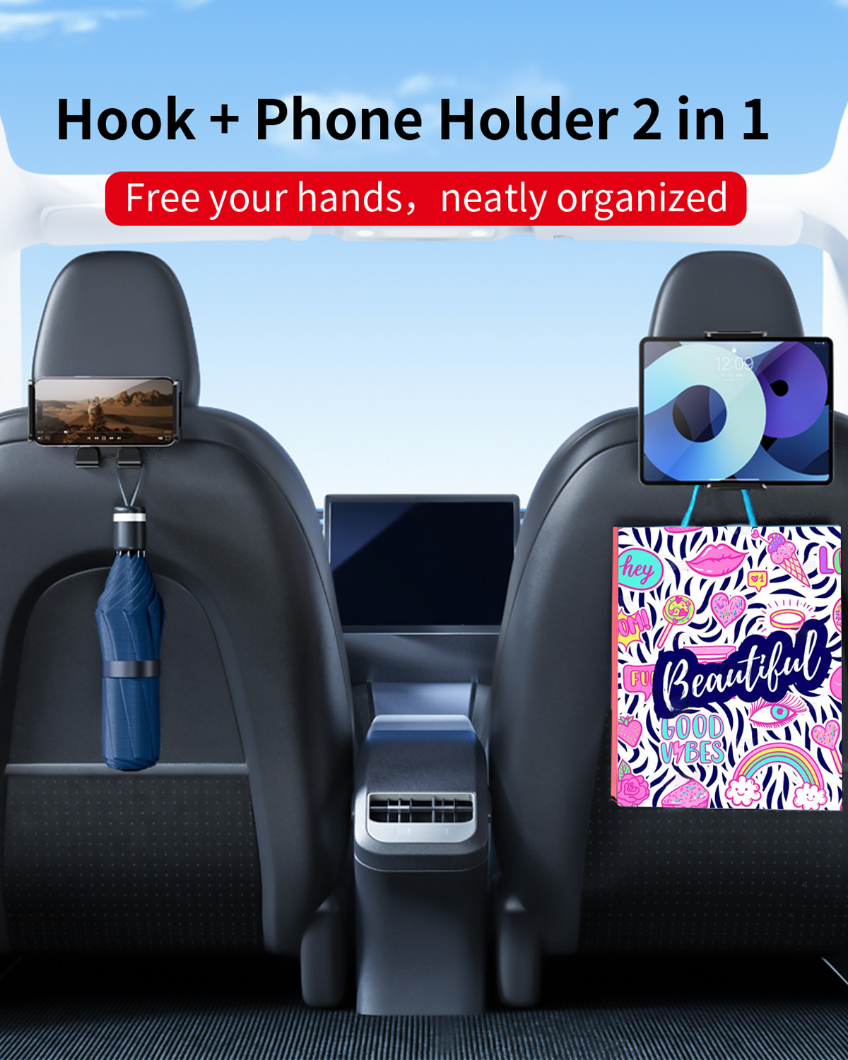 Hipacool Car Rear Seat Mount f - Tesla Tablet Accessories recensie en prijs