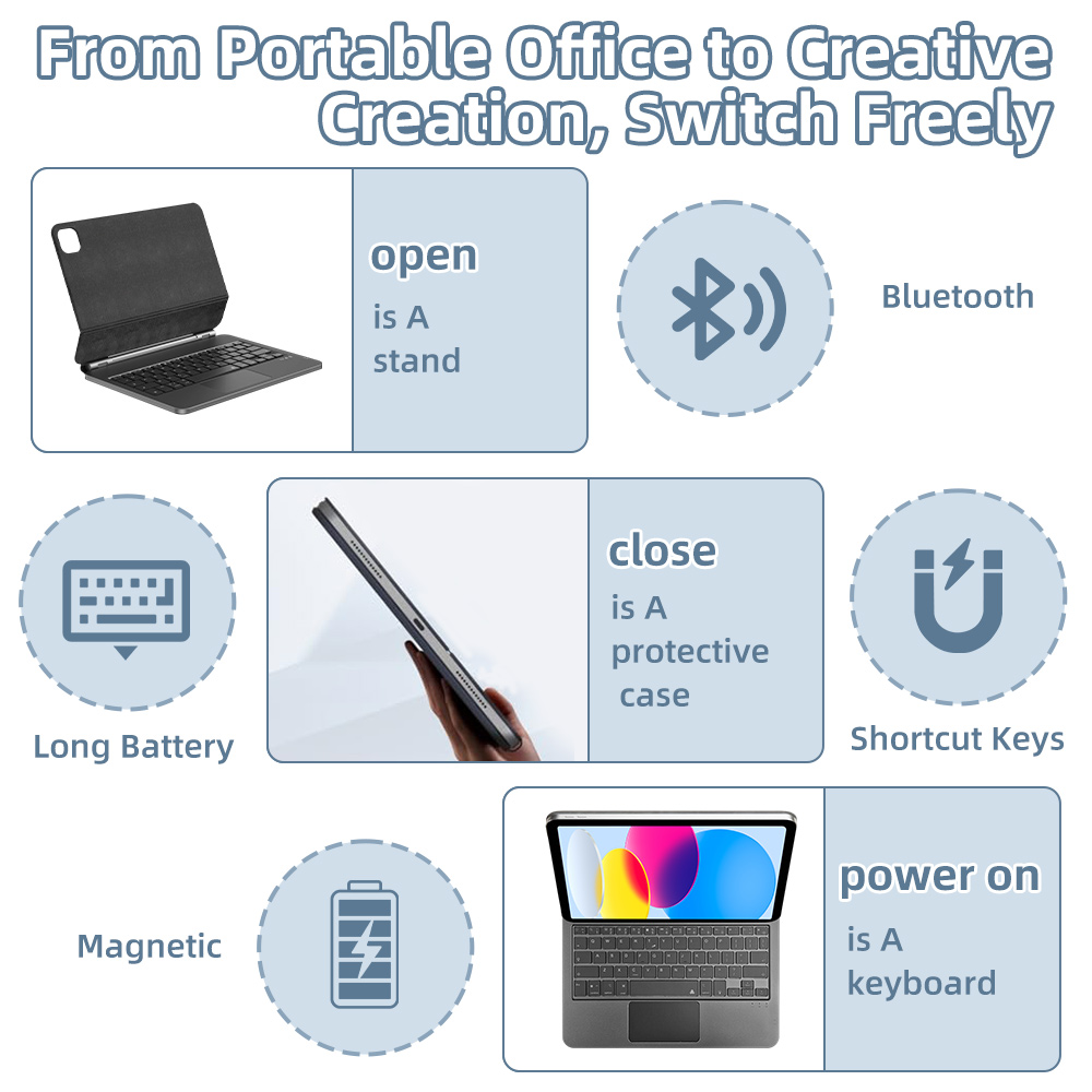 2026 Magic Keyboard with Bluet - Magnetic Case Smart recensie en prijs