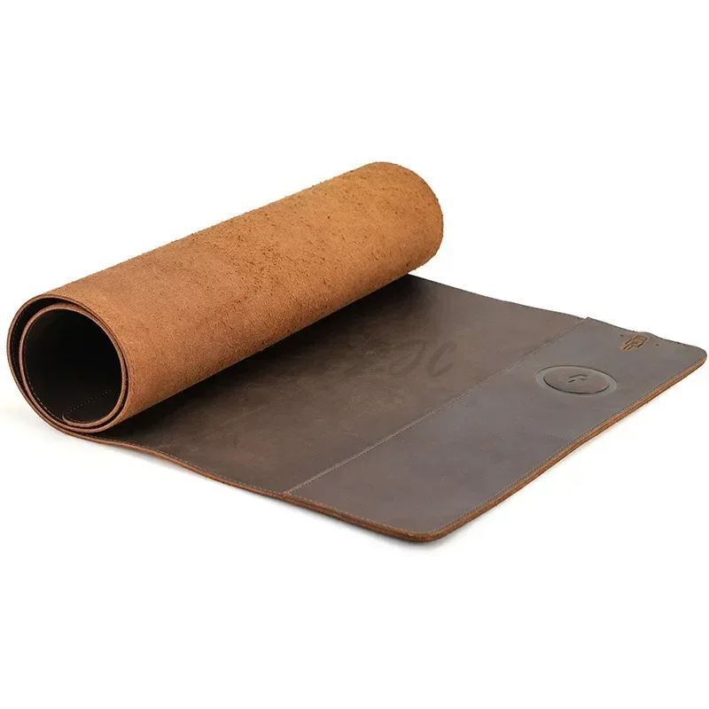 Vintage Cowhide Mouse Pad with - Wireless Charging Pad recensie en prijs