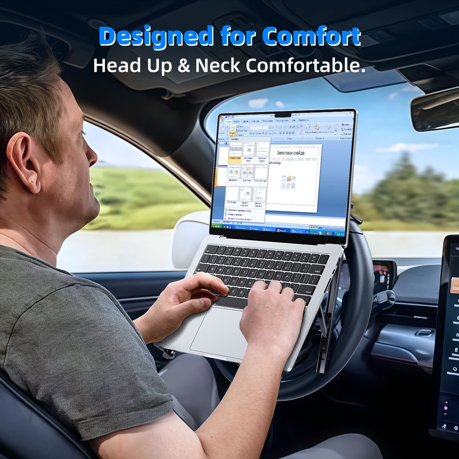 Eary Car Laptop Mount Steering - Tesla Tablet Accessories recensie en prijs