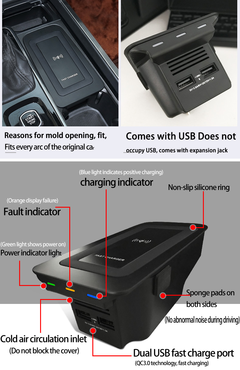 15w Wireless Charger for Volvo - Wireless Charging Pad recensie en prijs