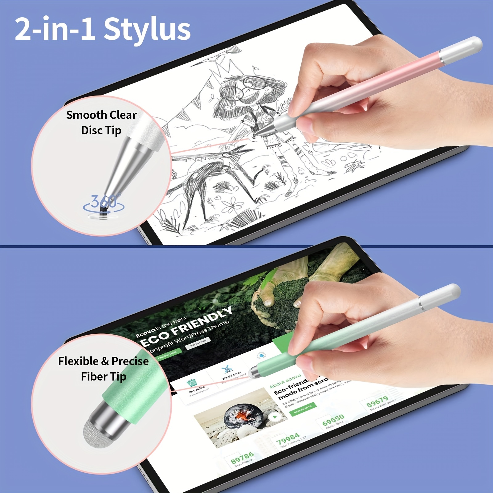 2 in 1 Universal Stylus Pen fo - Tablet Drawing Accessories recensie en prijs