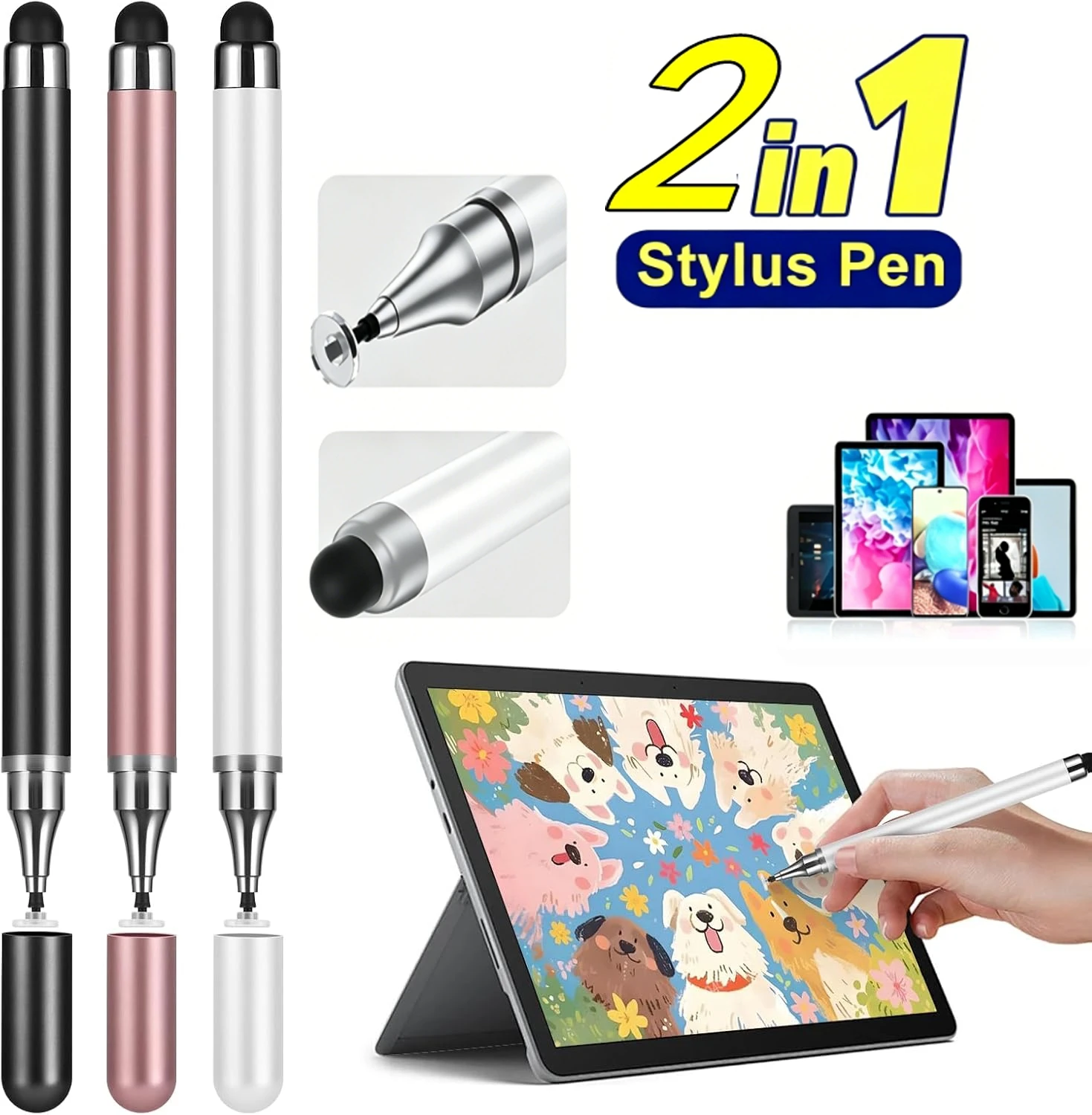 1/2Pcs 2in1 Universal Stylus P - Drawing Tablet Pen Accessories recensie en prijs