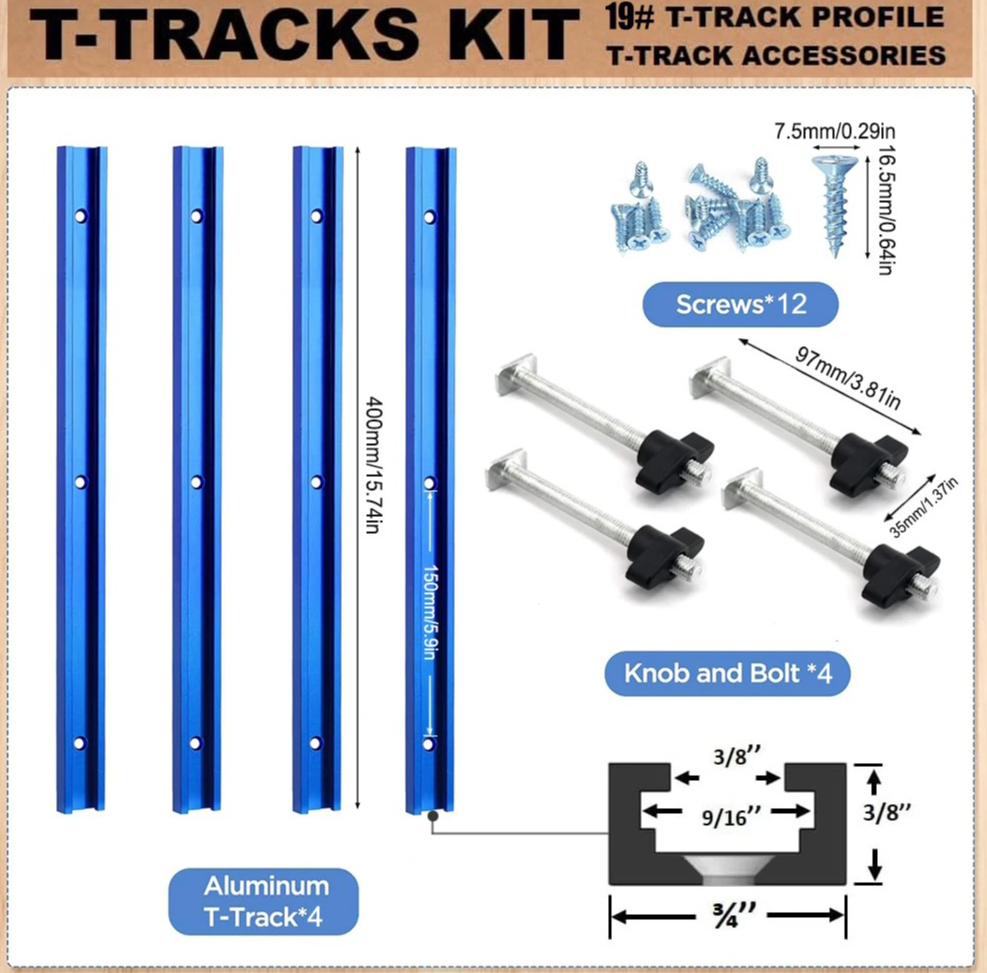 19# T-Track Kit for Router Tab - Tablet Accessories Set recensie en prijs