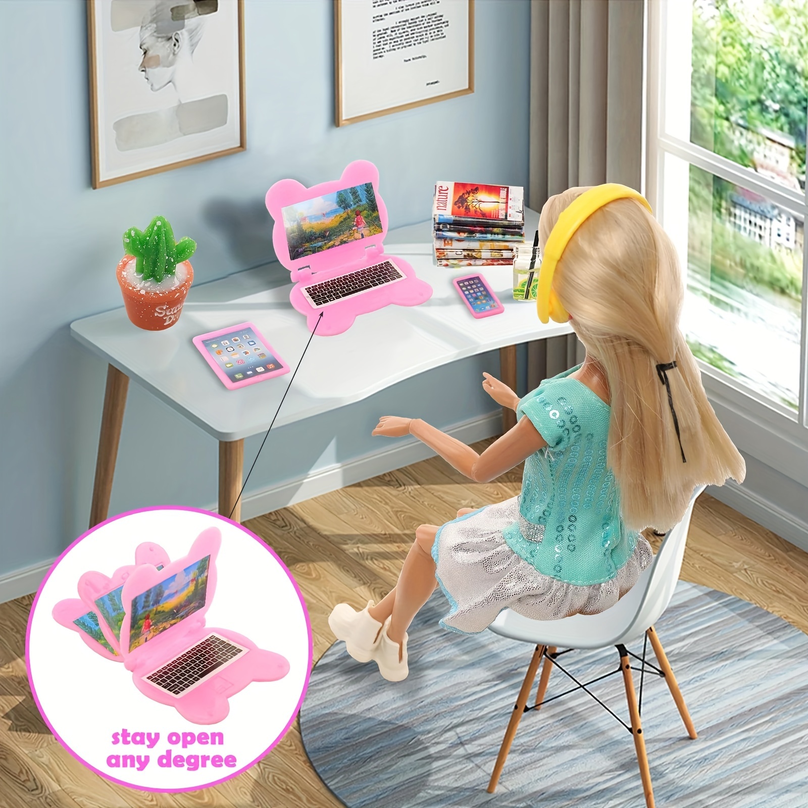 3pcs Dollhouse Mini Item Doll  - Tablet Accessories Set recensie en prijs